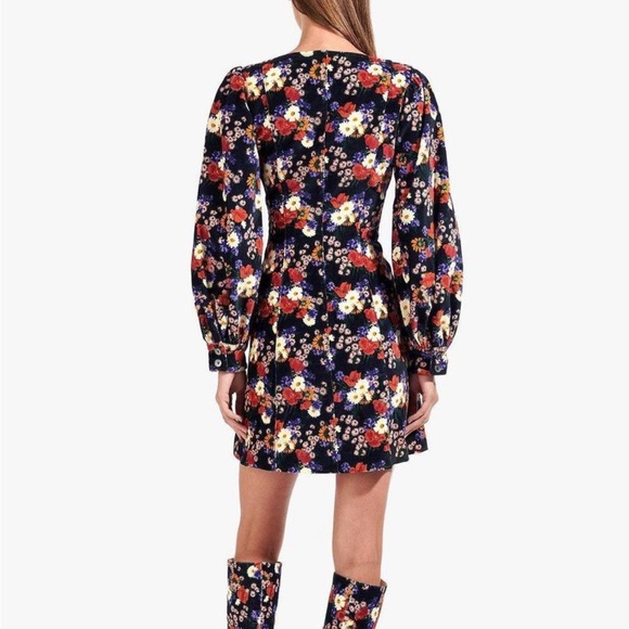 NWT STAUD Black Floral Chandler Dress size S - Picture 7 of 8